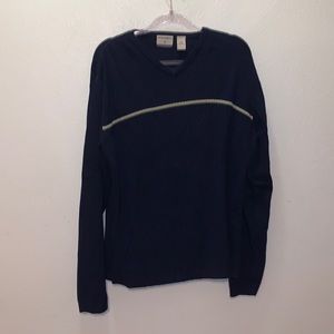 High Sierra V-Neck cotton men’s large Navy Blue sweater